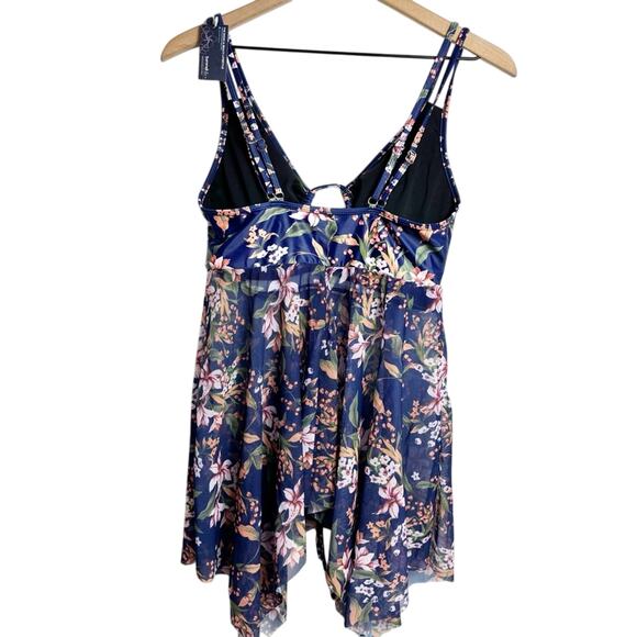 SUMMERMAE WOMEN TANKINI SIZE SMALL FLORAL BLUE PINK GREEN PRINT BRAND NEW - Picture 3 of 5
